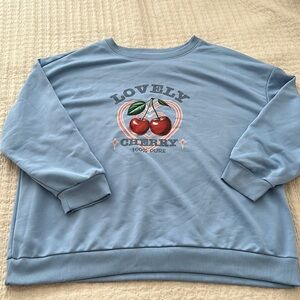 Oversized cherry crew neck